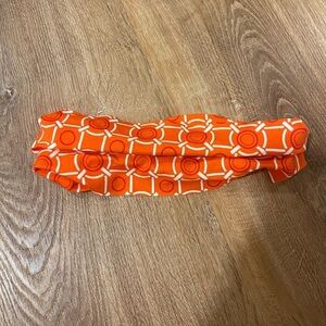 At the Beach America orange and white headband​​​​​